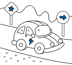Free coloring pages for kids. Car