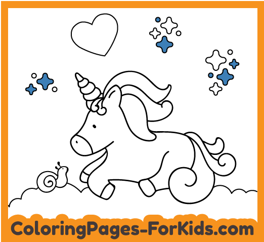 Coloring page with cute unicorn Drawing kids activity Printable fun for  toddlers and children Stock Vector  Adobe Stock